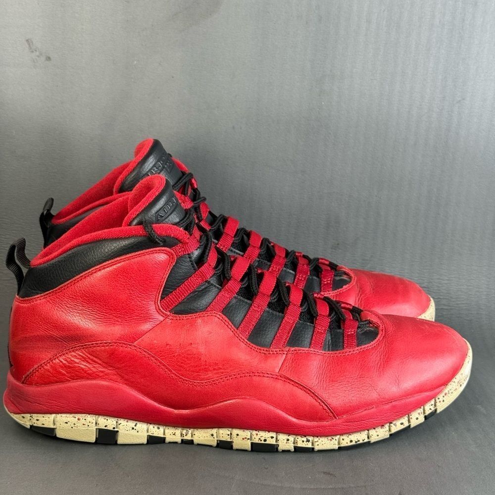 Air Jordan 10 Retro 'Bulls Over Broadway' athletic sneaker shoes mens size 13
